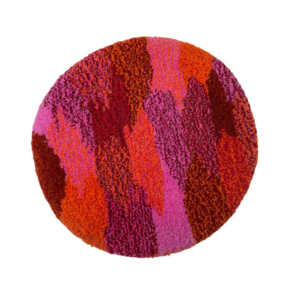 'Anemone' Hand Tufted circular wall hanging