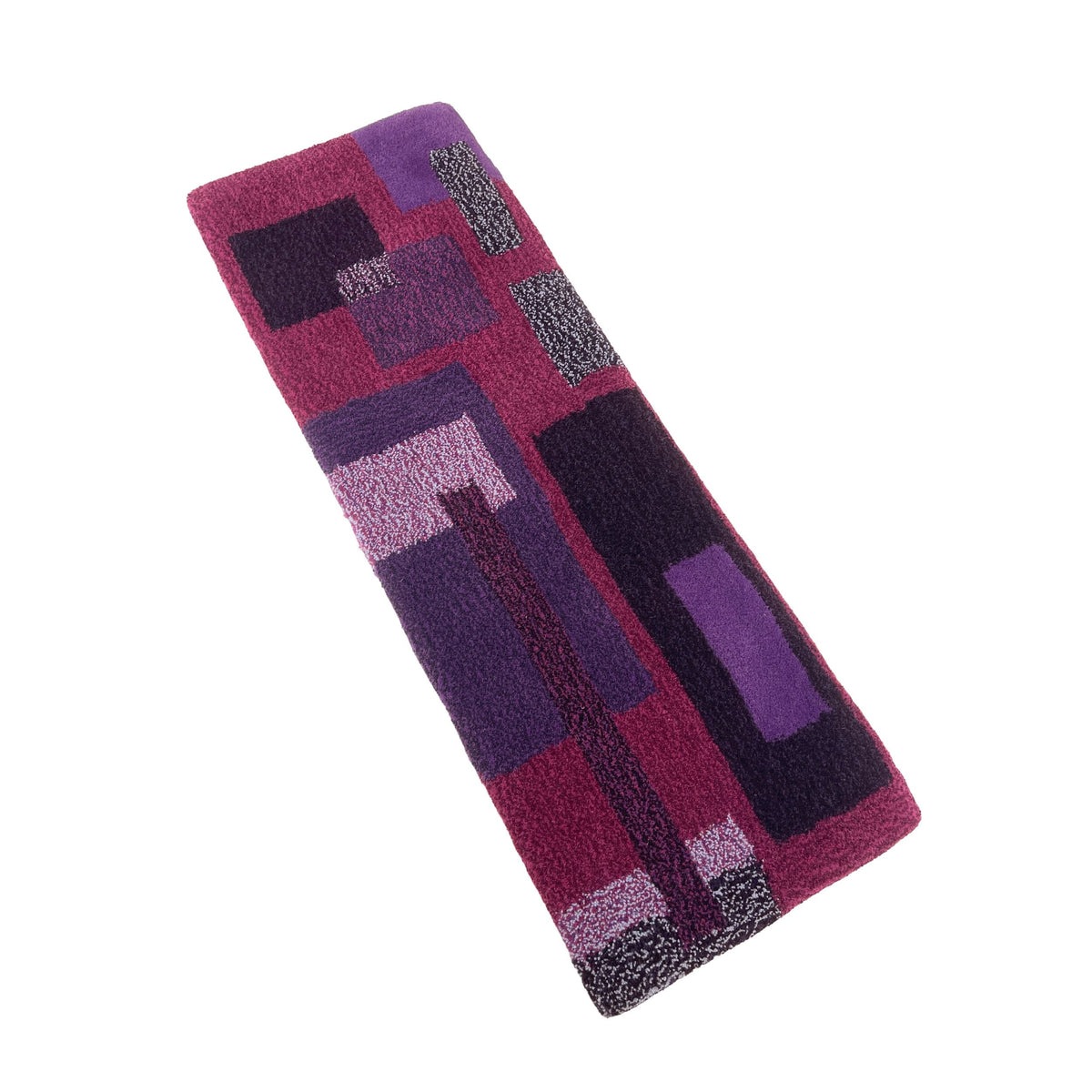 'Berry' Hand tufted purple, violet and mauve small tufted rug