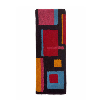 'Golden Hour' Hand tufted purple, blue and red small tufted rug